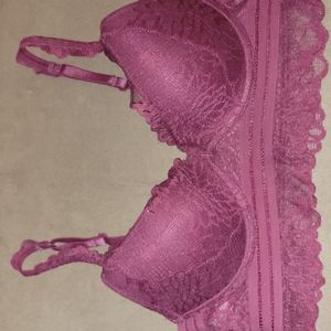 PINK by Victoria's Secret pink lace bralette lightly lined size S